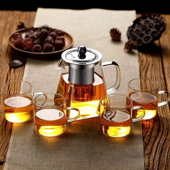 Borosilicate Glass Tea Kettle Stovetop Safe, Blooming 1 pack(Any Size) - Picture 10 of 13